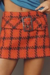 Mother The Lockstep Mini Skirt In Orange