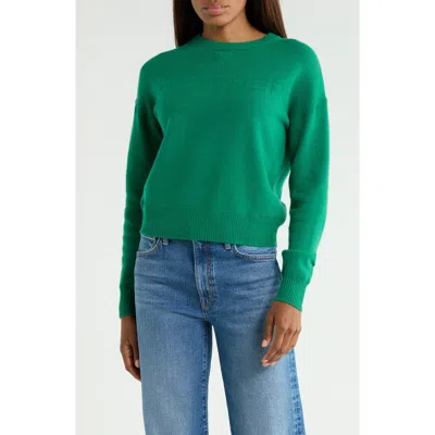 Mother The Logo Cashmere Sweater In Green