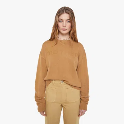 Mother The Logo Jumper Camel Shirt In Brown