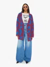 Mother The Long Drop Cardigan Bell Over The Moon Sweater In Blue