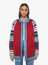 Mother The Long Drop Raglan Back Talk Shirt In Red