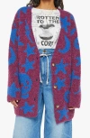 Mother The Long Drop Cardigan Bell Over The Moon Sweater In Over The Moon