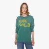 Mother The Long Sleeve Lowdown Buck Wild T-shirt In Green