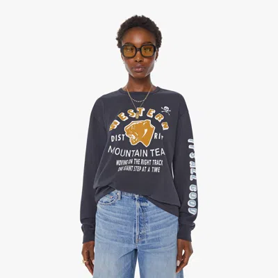 Mother The Long Sleeve Lowdown Western Mountain Team T-shirt In Gray