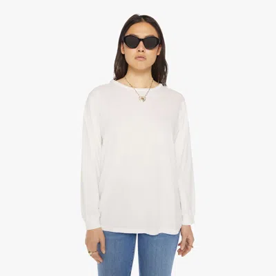 Mother The Long Sleeve Rowdy Bright T-shirt In White