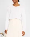 Mother The Long-sleeve Rowdy Tee In Bright White