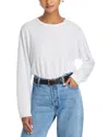 Mother The Long Sleeve Rowdy Tee In Bright White