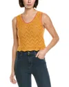 Mother The Longline Alpaca-blend Top In Orange