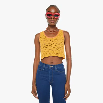 Mother The Longline Top Tangerine Dreams In Light Orange - Size X-large
