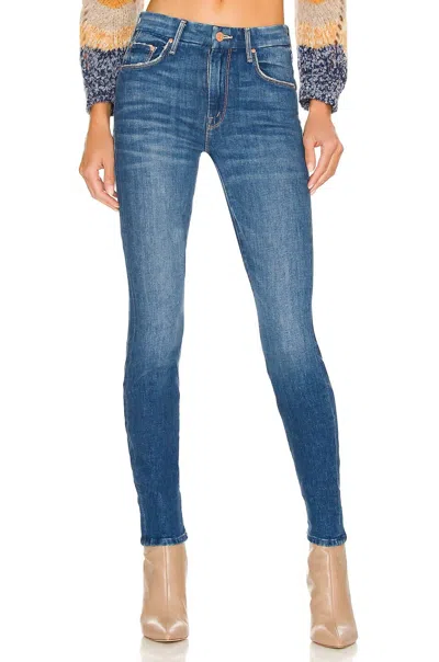 Mother The Looker Crop Jeans In Let's Just Be Friends In Blue