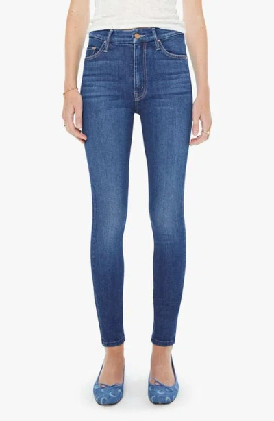 Mother The Looker High Waist Skinny Jeans In Blue