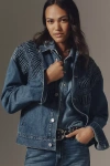Mother Loop De Loop Rags To Riches Denim Jacket In Medium Blue In Blue