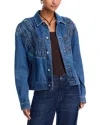 Mother Loop De Loop Rags To Riches Denim Jacket In Medium Blue In Blue