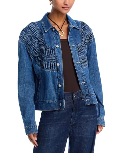 Mother The Loop De Loop Denim Jacket In Blue