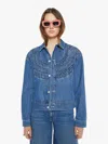 Mother Loop De Loop Rags To Riches Denim Jacket In Medium Blue In Blue