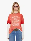 Mother The Lowdown Last Resort T-shirt In Multi - Size X-large In Red