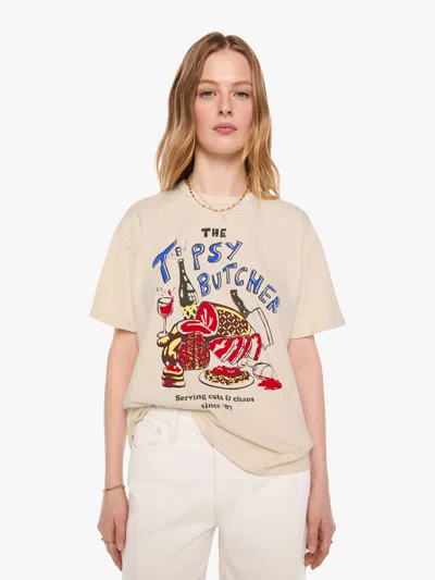 Mother The Lowdown Tipsy Butcher T-shirt In White