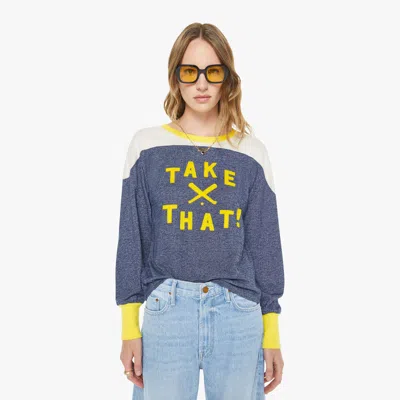 Mother The L/s Cap Outfielder Take That! Shirt In Blue