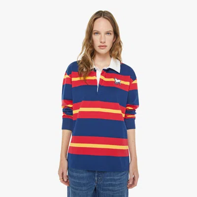 Mother The L/s Huddle Going Distance Shirt In Blue