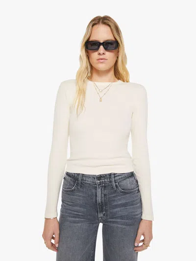 Mother The L/s Itty Bitty Crop Antique Shirt In Multi