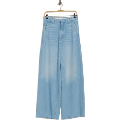 Mother The Lunch Money Sneak Barrel Leg Jeans In Blue