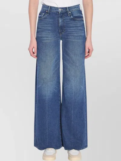 MOTHER THE M STITCHED WIDE LEG JEANS