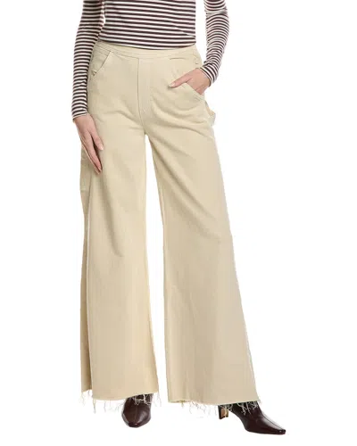 MOTHER MOTHER THE MAIN SAIL SNEAK FRAY SUPER HIGH-WAIST LINEN-BLEND MOJAVE DESERT WIDE