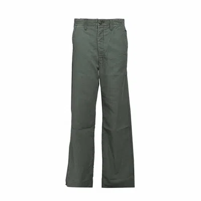 Mother The Major Sneak Fray Jeans In Green Cotton