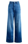 Mother The Major Sneak Roller High Waist Wide Leg Pants In Whatever You Want