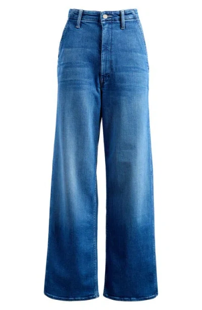 Mother The Major Sneak Roller High Waist Wide Leg Pants In Whatever You Want