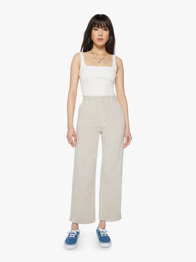 Mother The Major Zip Ankle Oatmeal Trousers In White