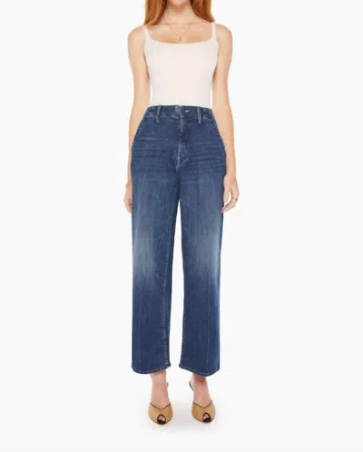 Mother The Rambler Zip Flood Straight Jeans In Blue
