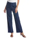 Mother The Major Zip Sneak Fray Insignia Blue Straight Jean In Blue