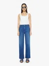 Mother Womens The Kick It High-rise Straight-leg Denim-blend Jeans Fan Favorite In Blue