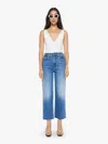 Mother The Hustler Roller Ankle Wide Leg Jeans In Blue