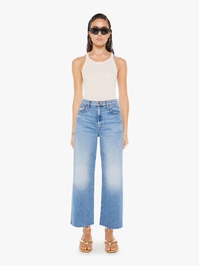Mother The Tripper Ankle Fray Jeans In Light Blue