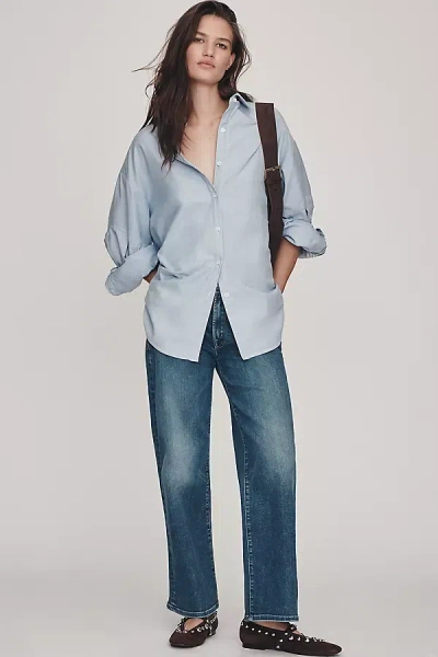 Mother The Maven Ankle Mid-rise Straight-leg Jeans In Blue
