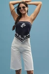 Mother The Maven Bermuda Fray Denim Shorts