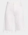 Mother The Maven Bermuda Fray Denim Shorts