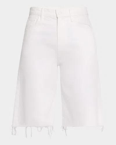 MOTHER THE MAVEN BERMUDA FRAY DENIM SHORTS