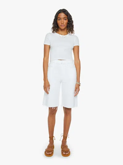 Mother The Maven Bermuda Fray Picket Fence Jeans