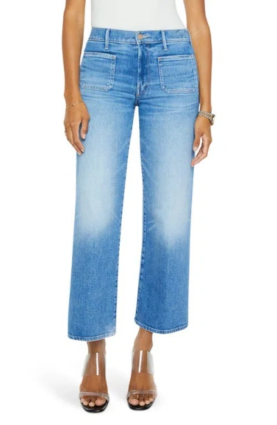 Mother Patch Pocket Mid Rise Maven Ankle Jeans In Avant Gardener In Animal Print