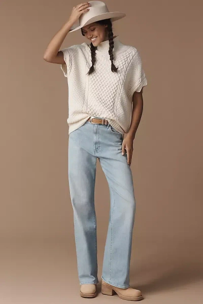 Mother The Maven Sneak High-rise Straight-leg Jeans In Animal Print