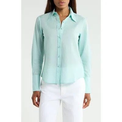 Mother The Mayday Button Shirt In Blue