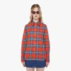 Mother Chloe Fineman X The Mayday Checked In Shirt In Orange