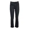 Mother The Mid Rise Dazzler Ankle Jeans In Black Denim
