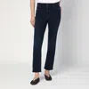 Mother The Mid Rise Dazzler Ankle Jeans In Dark Blue In Blue
