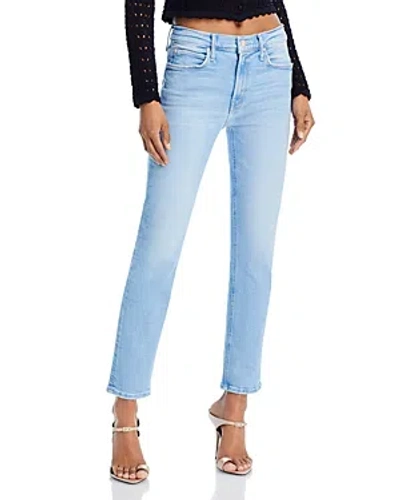 Mother The Mid Rise Dazzler Ankle Slim Jeans In In The Blink Of An Eye In Limited Edition