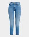 Mother The Dazzler High Rise Cropped Straight Jeans In Ready Set In Ready Set Go