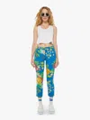 Mother The Mid Rise Dazzler Cropped Jeans In Late Bloomer In Blue